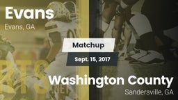 Matchup: Evans  vs. Washington County  2017