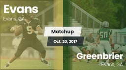Matchup: Evans  vs. Greenbrier  2017