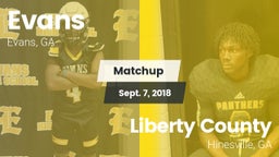 Matchup: Evans  vs. Liberty County  2018