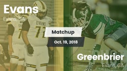 Matchup: Evans  vs. Greenbrier  2018