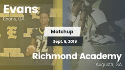 Matchup: Evans  vs. Richmond Academy 2019