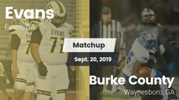 Matchup: Evans  vs. Burke County  2019