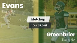 Matchup: Evans  vs. Greenbrier  2019