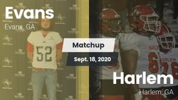 Matchup: Evans  vs. Harlem  2020