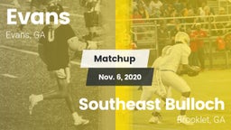 Matchup: Evans  vs. Southeast Bulloch  2020