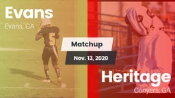 Matchup: Evans  vs. Heritage  2020