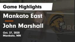 Mankato East  vs John Marshall  Game Highlights - Oct. 27, 2020
