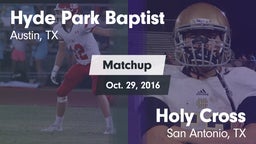 Matchup: Hyde Park Baptist vs. Holy Cross  2016