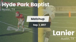Matchup: Hyde Park Baptist vs. Lanier  2017