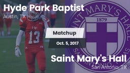 Matchup: Hyde Park Baptist vs. Saint Mary's Hall  2017