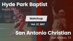 Matchup: Hyde Park Baptist vs. San Antonio Christian  2017