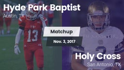 Matchup: Hyde Park Baptist vs. Holy Cross  2017