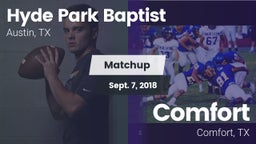Matchup: Hyde Park Baptist vs. Comfort  2018