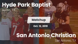 Matchup: Hyde Park Baptist vs. San Antonio Christian  2018