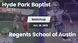 Matchup: Hyde Park Baptist vs. Regents School of Austin 2019