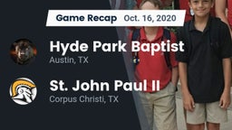 Recap: Hyde Park Baptist  vs. St. John Paul II  2020