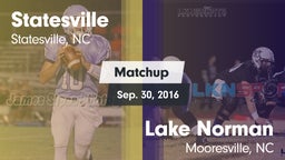 Matchup: Statesville High vs. Lake Norman  2016