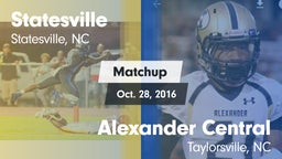 Matchup: Statesville High vs. Alexander Central  2016
