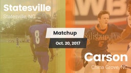 Matchup: Statesville High vs. Carson  2017
