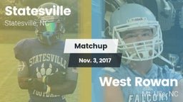 Matchup: Statesville High vs. West Rowan  2017