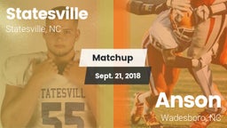Matchup: Statesville High vs. Anson  2018