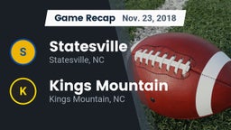 Recap: Statesville  vs. Kings Mountain  2018