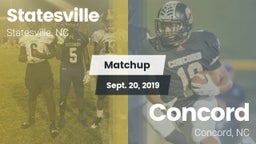 Matchup: Statesville High vs. Concord  2019