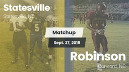 Matchup: Statesville High vs. Robinson  2019
