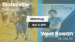 Matchup: Statesville High vs. West Rowan  2019
