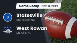 Recap: Statesville  vs. West Rowan  2019