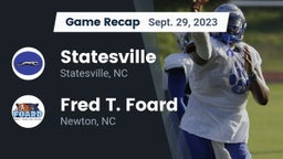 Recap: Statesville  vs. Fred T. Foard  2023