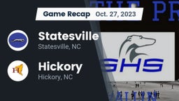 Recap: Statesville  vs. Hickory  2023