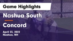 Nashua  South vs Concord  Game Highlights - April 23, 2022