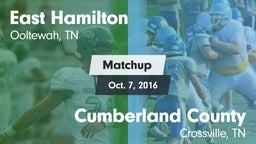 Matchup: East Hamilton High vs. Cumberland County  2016