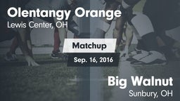 Matchup: Olentangy Orange vs. Big Walnut  2016