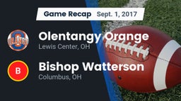 Recap: Olentangy Orange  vs. Bishop Watterson  2017