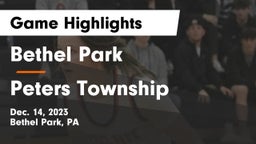 Bethel Park  vs Peters Township  Game Highlights - Dec. 14, 2023