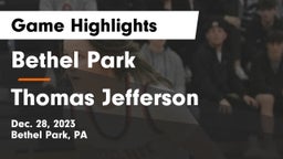 Bethel Park  vs Thomas Jefferson  Game Highlights - Dec. 28, 2023