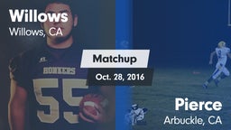 Matchup: Willows  vs. Pierce  2016