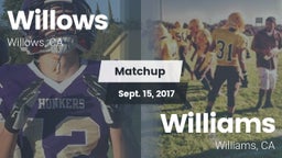 Matchup: Willows  vs. Williams  2017
