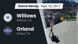 Recap: Willows  vs. Orland  2017