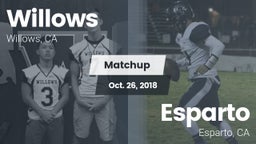 Matchup: Willows  vs. Esparto  2018