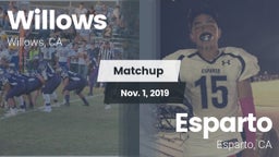 Matchup: Willows  vs. Esparto  2019