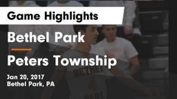Bethel Park  vs Peters Township  Game Highlights - Jan 20, 2017
