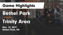 Bethel Park  vs Trinity Area  Game Highlights - Dec. 12, 2017