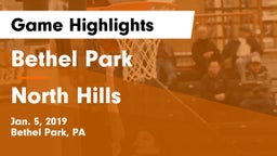 Bethel Park  vs North Hills  Game Highlights - Jan. 5, 2019