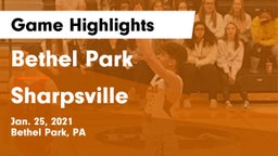 Bethel Park  vs Sharpsville  Game Highlights - Jan. 25, 2021