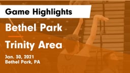 Bethel Park  vs Trinity Area  Game Highlights - Jan. 30, 2021