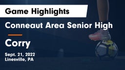 Conneaut Area Senior High vs Corry Game Highlights - Sept. 21, 2022