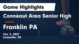 Conneaut Area Senior High vs Franklin  PA Game Highlights - Oct. 5, 2022